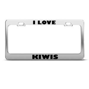  I Love Kiwis Kiwi Animal license plate frame Stainless 