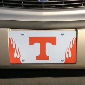 NCAA Tennessee Volunteers Silver Mirrored Flame License 