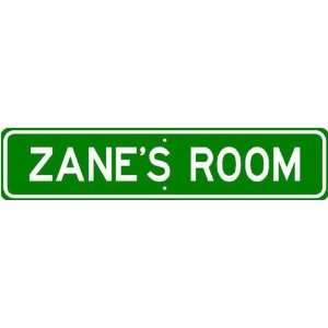  ZANE ROOM SIGN   Personalized Gift Boy or Girl, Aluminum 