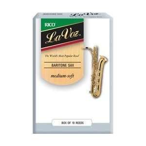 La Voz Baritone Saxophone Reeds Medium Soft Box Of 10 