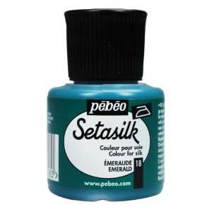  Pebeo Setasilk Silk Painting 45 Milliliter Bottle, Emerald 