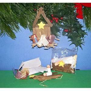 Wooden Nativity Christmas Ornament Craft Kit: Toys & Games