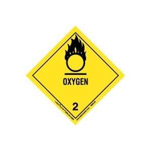  Oxygen Label, Worded, Vinyl, Roll of 500