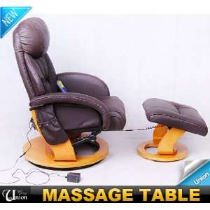  Leather Professional TV Office Massage Chair W/Ottoman 
