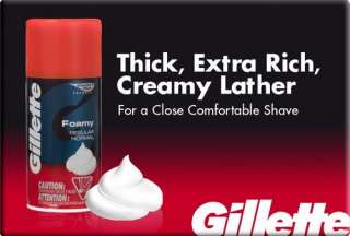  Gillette Foamy Shave Cream, Regular, 11 Ounce Bottle (Pack 