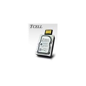  TCELL XS Hard Disk Look USB2.0 Flash Drive  16GB Silver 