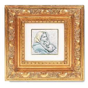   and Child Mary Gold Framed Artwork Catholic Religious 