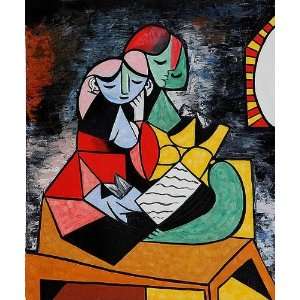   Painting: La Lecture: Pablo Picasso Hand Painted Art: Home & Kitchen