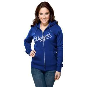   Angeles Dodgers Womens Nike Royal Classic Full Zip Hooded Sweatshirt