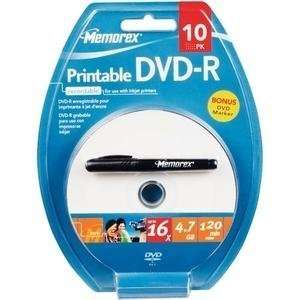   16X Write once DVD R with White Ink Jet Printable Surface Electronics