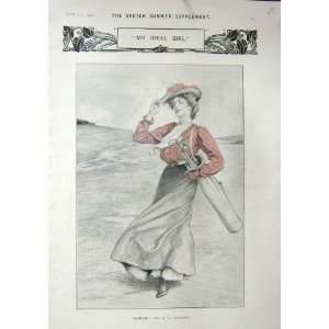  The Sketch 1903 My Ideal Girl Bobbie Antique Print