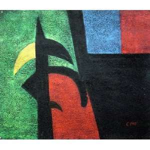  Black, Green, Red, Blue, Yellow Oil Painting 20 x 24 