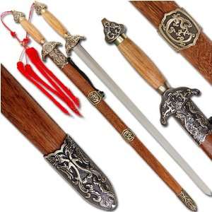 Zen Jian Tai Chi Sword with Natural Wood Scabbard  Sports 