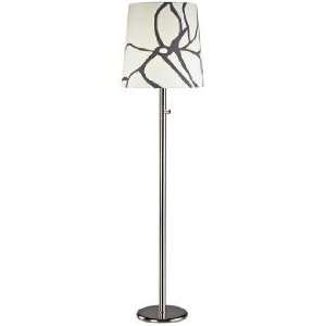   Abbey Chica Nickel and Pattern Shade Floor Lamp: Home Improvement