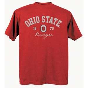   Buckeyes OSU NCAA Red Short Sleeve T Shirt 2Xlarge