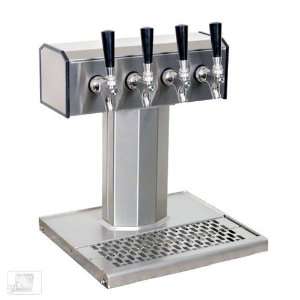  Glastender BT 4 SS Stainless Steel 4 Faucet Tee Tower 