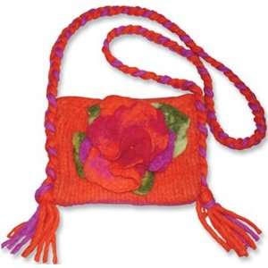   Knit Some, Felt Too   Wool Flower Purse Kit: Arts, Crafts & Sewing