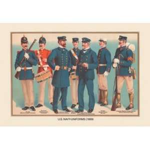  U.S. Navy Uniforms 1899 #3 28x42 Giclee on Canvas: Home 