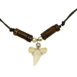   Coco Wood Bead Beads Surf Style Necklace With Sharks Tooth Jewelry
