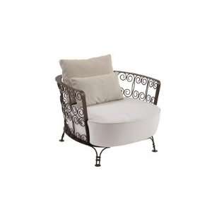   Shalimar Steel Cushion Arm Patio Lounge Chair Patio, Lawn & Garden