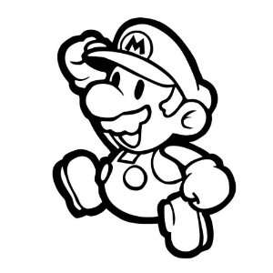  Super Mario Jumping Decal Sticker: Sports & Outdoors