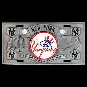  New York Yankees 3 D Metal License Plate   MLB Baseball 