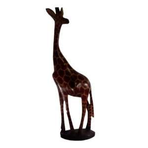  36 Giraffe African Carved Wood Sculpture