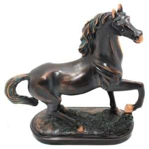    Regal Graceful Copper Metal Horse Statue Figurine: Home & Kitchen