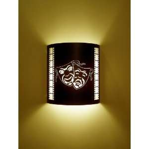 Comedy and Tragedy Mask Theater Sconce (with filmstrip):  