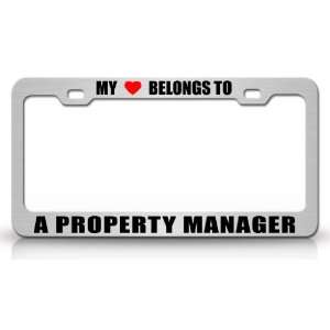 MY HEART BELONGS TO A PROPERTY MANAGER Occupation Metal Auto License 