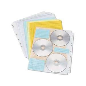   Two Sided CD/DVD Pages for Three Ring Binder, 10/Pack