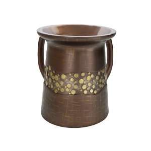  Polyresin Ritual Hand Washing Cup in Brown and Gold 