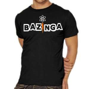  Bazinga Black Big Bang Theory T shirt: Sports & Outdoors
