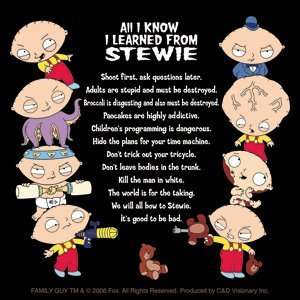  Family Guy Stewie All I Know Sticker S FG 0066 Automotive