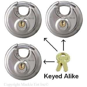  Master Locks   Keyed Alike Stainless Trailer Locks 40KA 3 