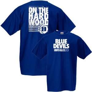 Nike Duke Blue Devils Royal Blue Hardcourt T shirt  Sports 