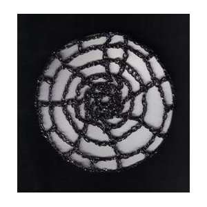   Metallic Spider Web Crocheted Hair Bun Cover  MEDIUM 