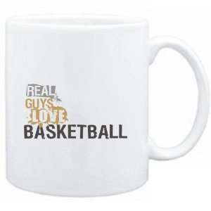   Mug White  Real guys love Basketball  Sports: Sports & Outdoors