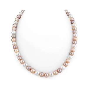 7 8mm Freshwater Multicolor Pearl Necklace, 17 Inch 