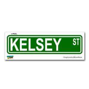  Kelsey Street Road Sign   8.25 X 2.0 Size   Name Window 