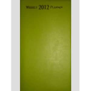  Bright Green Vinyl 2012 Weekly Pocket Planner Calendar 