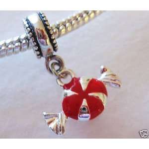 Peppermint Candy SP Red Christmas Dangle Charm