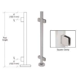   Square Glass Clamp 180 Degree Center Post Railing Kit by CR Laurence
