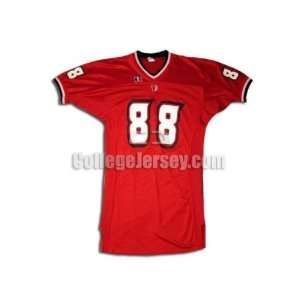  Red No. 88 Game Used Louisiana Lafayette Russell Football 