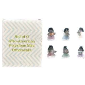  Afro American Polystone Mini Ornaments (Set of 6)