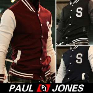 PJ Men’s Stylish Slim Fit Jackets Coats Hoody Size XS~L  