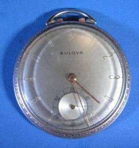 Vintage Bulova 17AH 17 Jewel Swiss Gold Filled Pocket Watch AA  