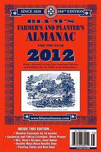 NEW BLUMS 2012 EDITION FARMERS AND PLANTERS ALMANAC BOOK GARDEN 