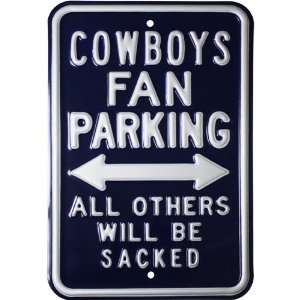   Fan Parking All Others Will Be Sacked Steel Sign Patio, Lawn & Garden