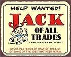 Help Wanted Jack of All Trades Vintage Art Metal Sign Wall Diner 